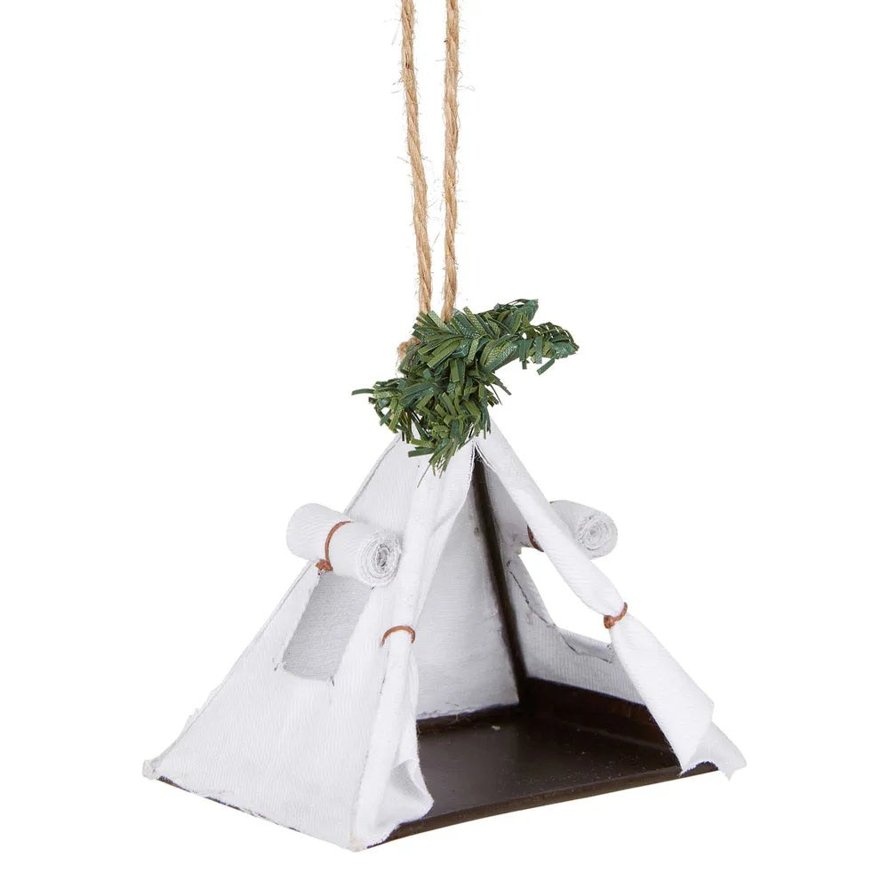 Twig and Feather Let's go camping tent hanging decoration - by Vixen and Velvet