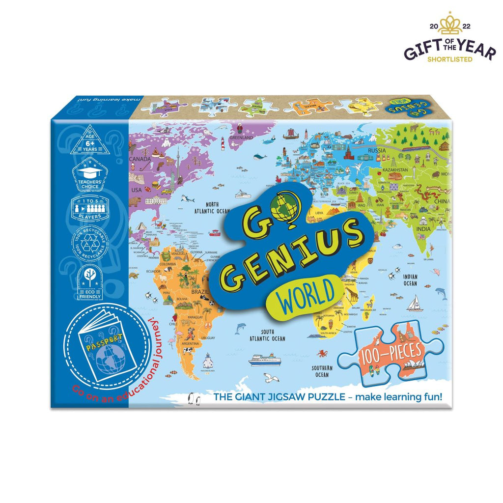 Twig and Feather go genius giant world puzzle 100 piece