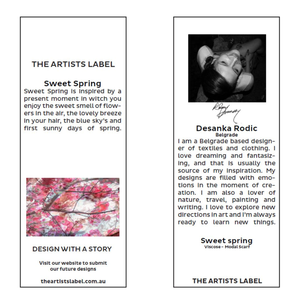 The Artist’s Label Scarf – Sweet Spring
