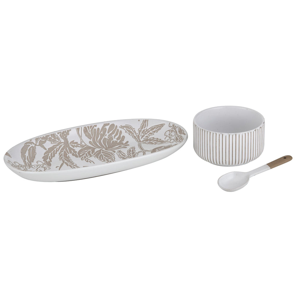 Twig and Feather mylora serving set 3pc by Amalfi