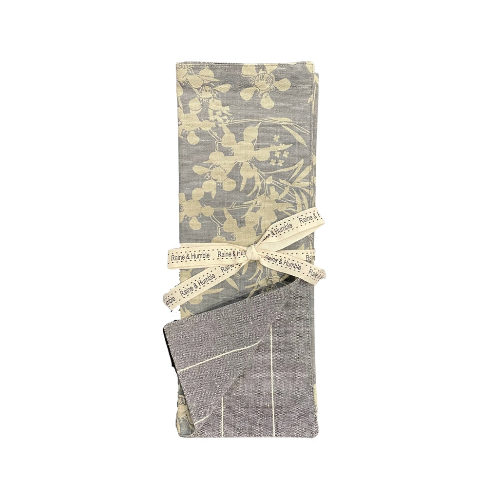 Twig and Feather myrtle placemat slate grey blue 4pk by Raine and Humble