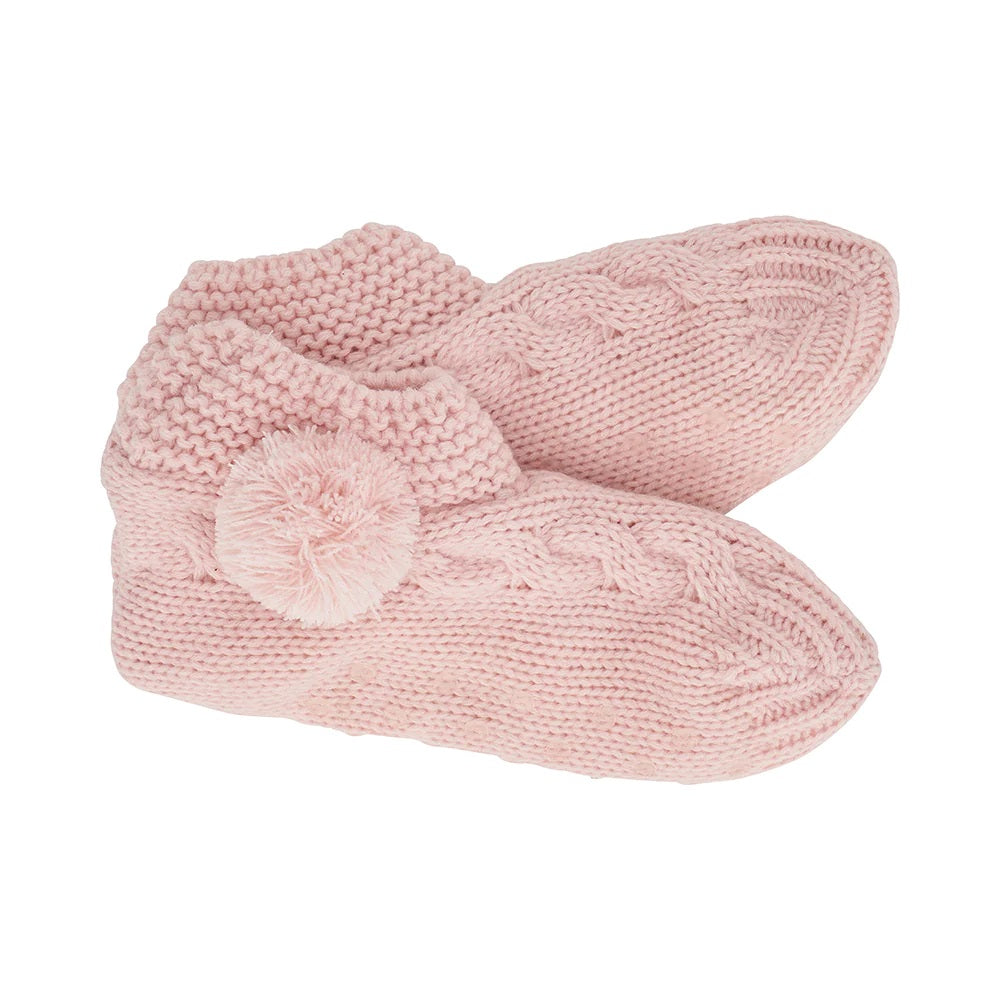 Twig and Feather slouchy slipper in pink Quartz by Annabel Trends