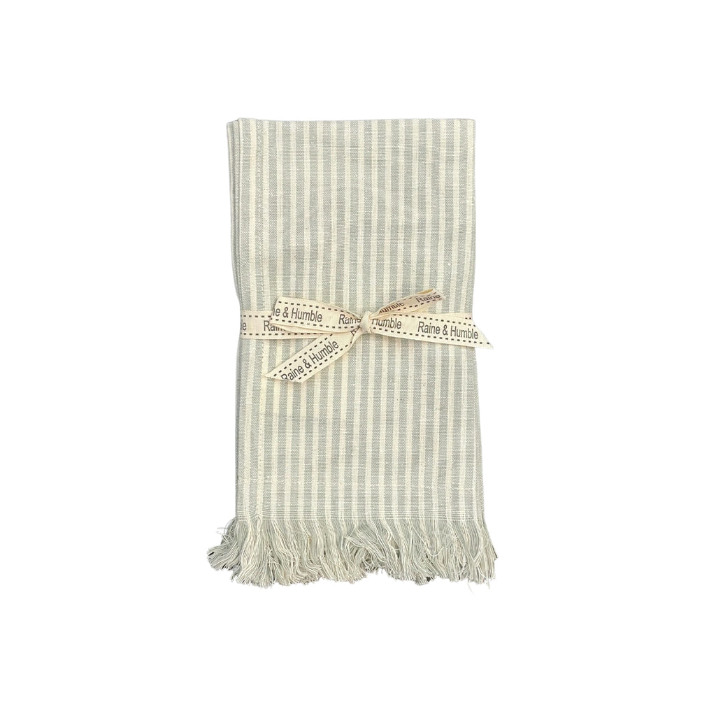 Twig and Feather Abby stripe nakins 4pk in pale blue by Raine and Humble