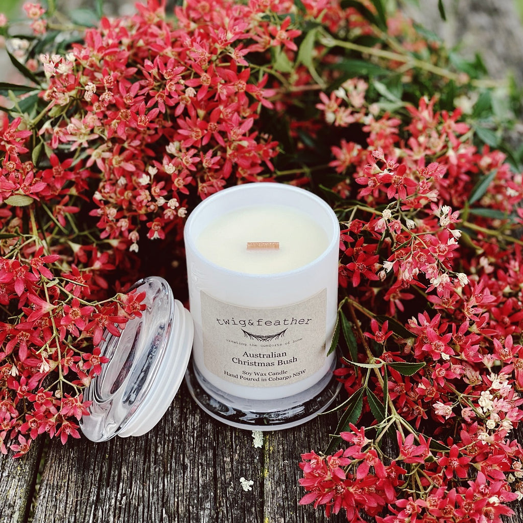 Twig and Feather Australian Christmas Bush Candle 30 hour