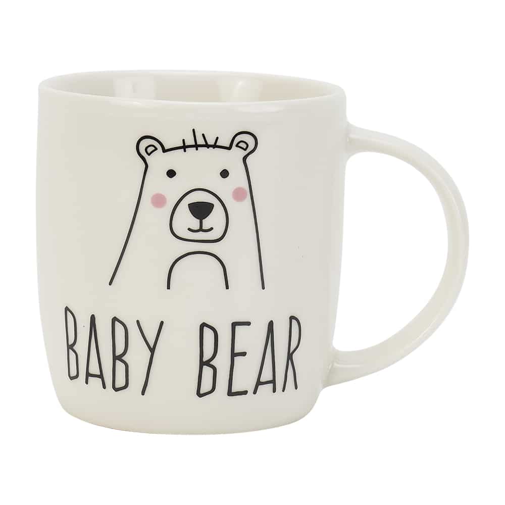 Twig and Feather Baby Bear mug