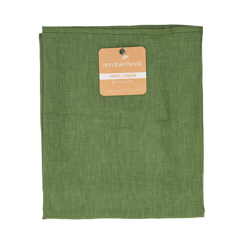 Twig and Feather linen tea towel bush green
