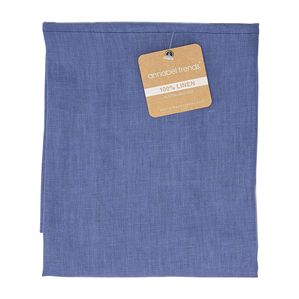 Twig and Feather linen tea towel in pacific blue