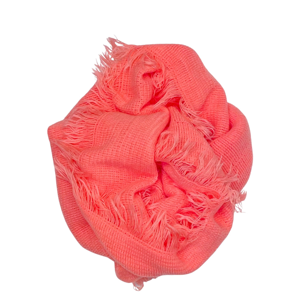Snood with Fringe – Coral Pink