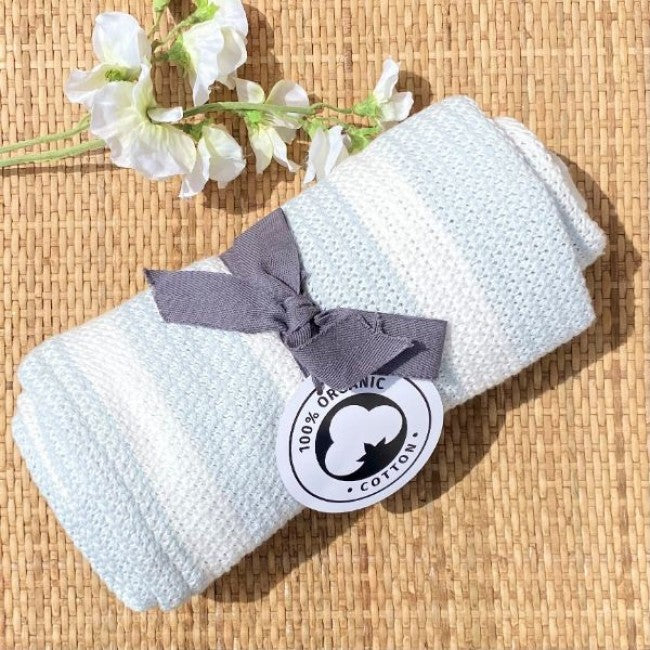 Baby Blanket -Organic Cotton – Baby Blue