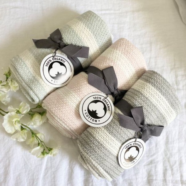 Baby Blanket -Organic Cotton – Soft Pink