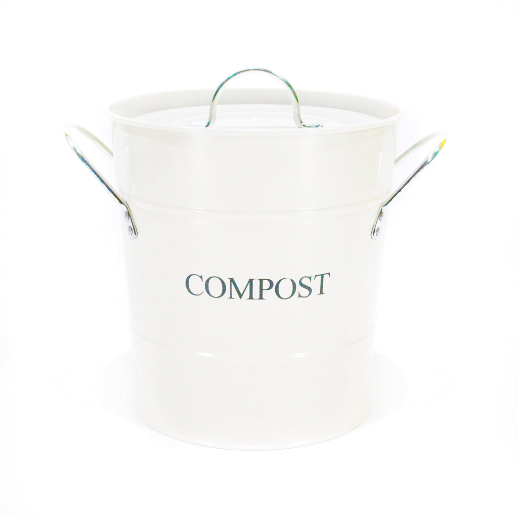 Twig and Feather compost bucket chalk natural neutral