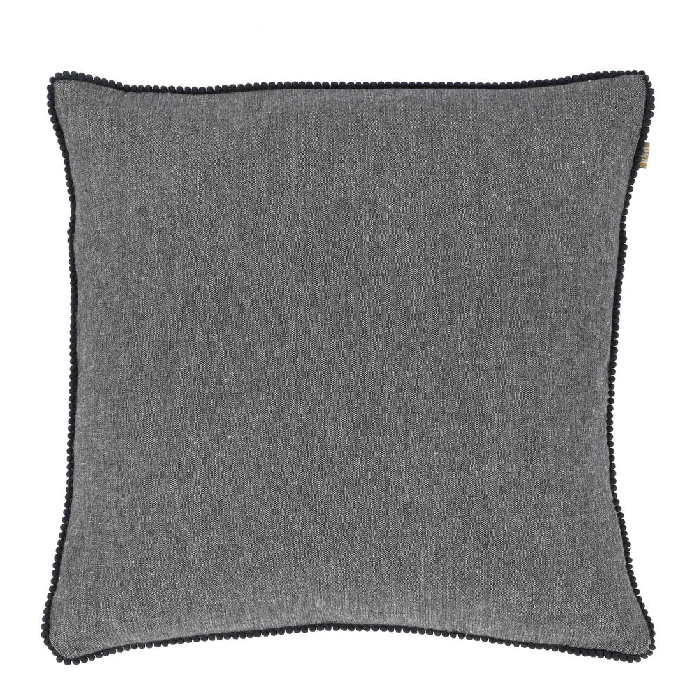 Twig and Feather cushion wattle trim slate grey by Raine and Humble
