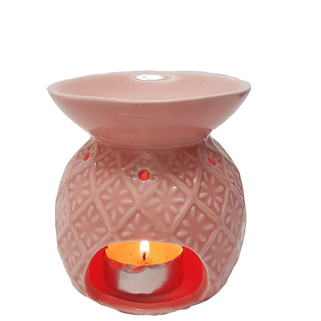 Twig-and-feather-oil-burner-coral-pink-retro-vintage