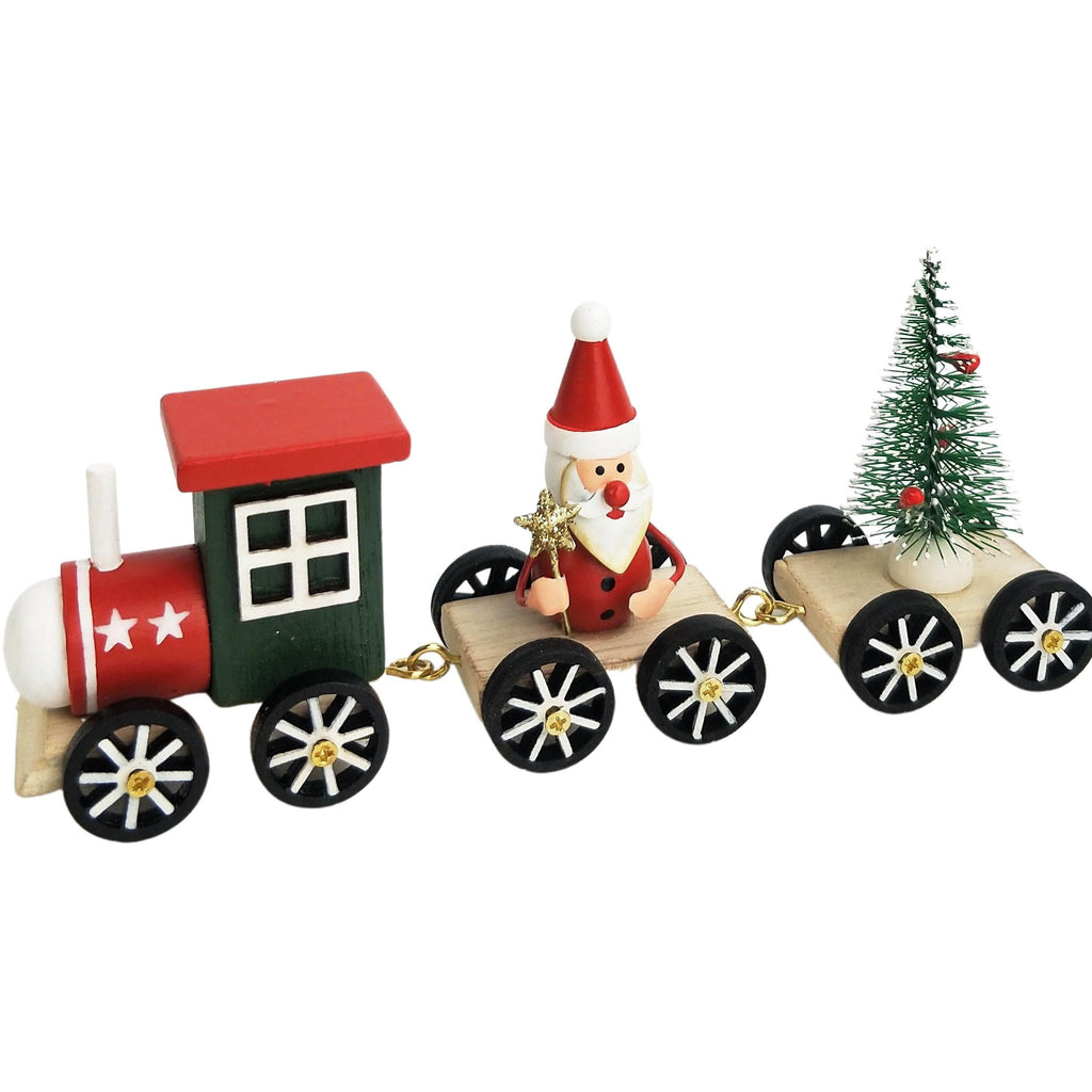Twig and Feather Wood train with Santa 16cm