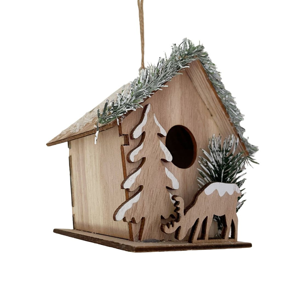 Twig and Feather wood stable hanging decoration