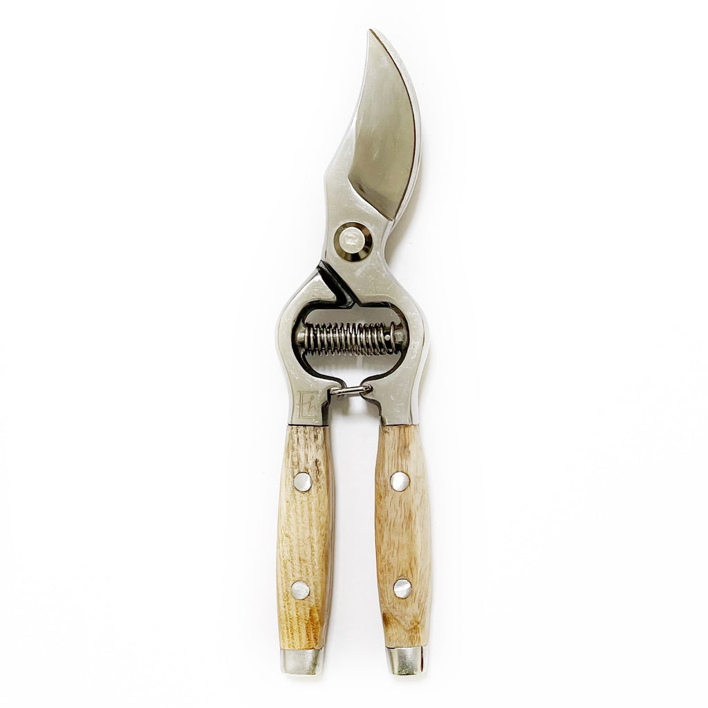 Twig-and-feather-secateurs-ash-wood-handles-gardening