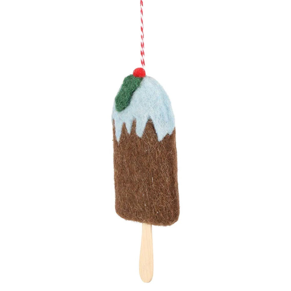 Felt Ice Cream – Blue & Brown – Hanging