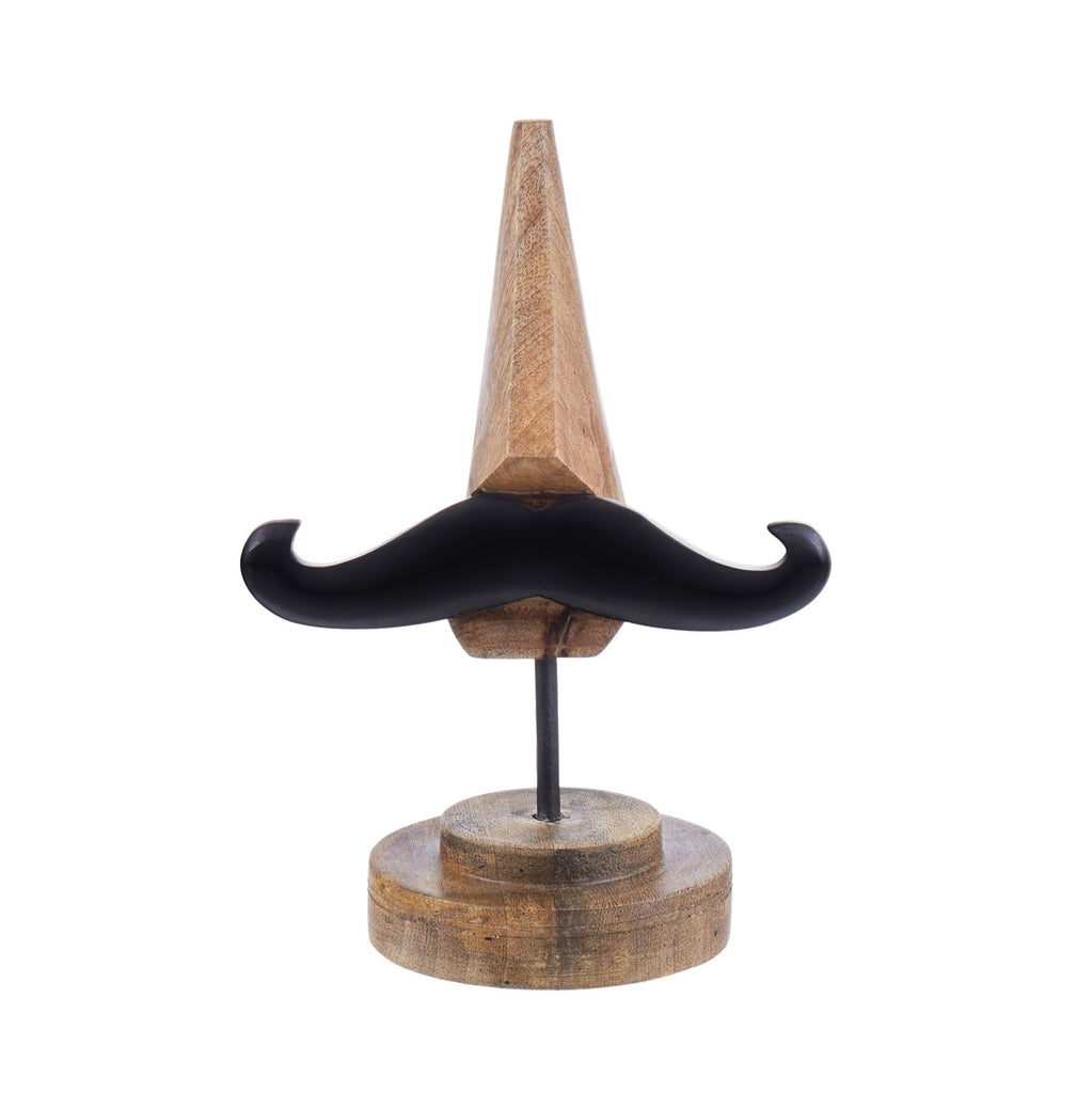 Twig and Feather Cade Wood Glasses holder with moustache from Maverick