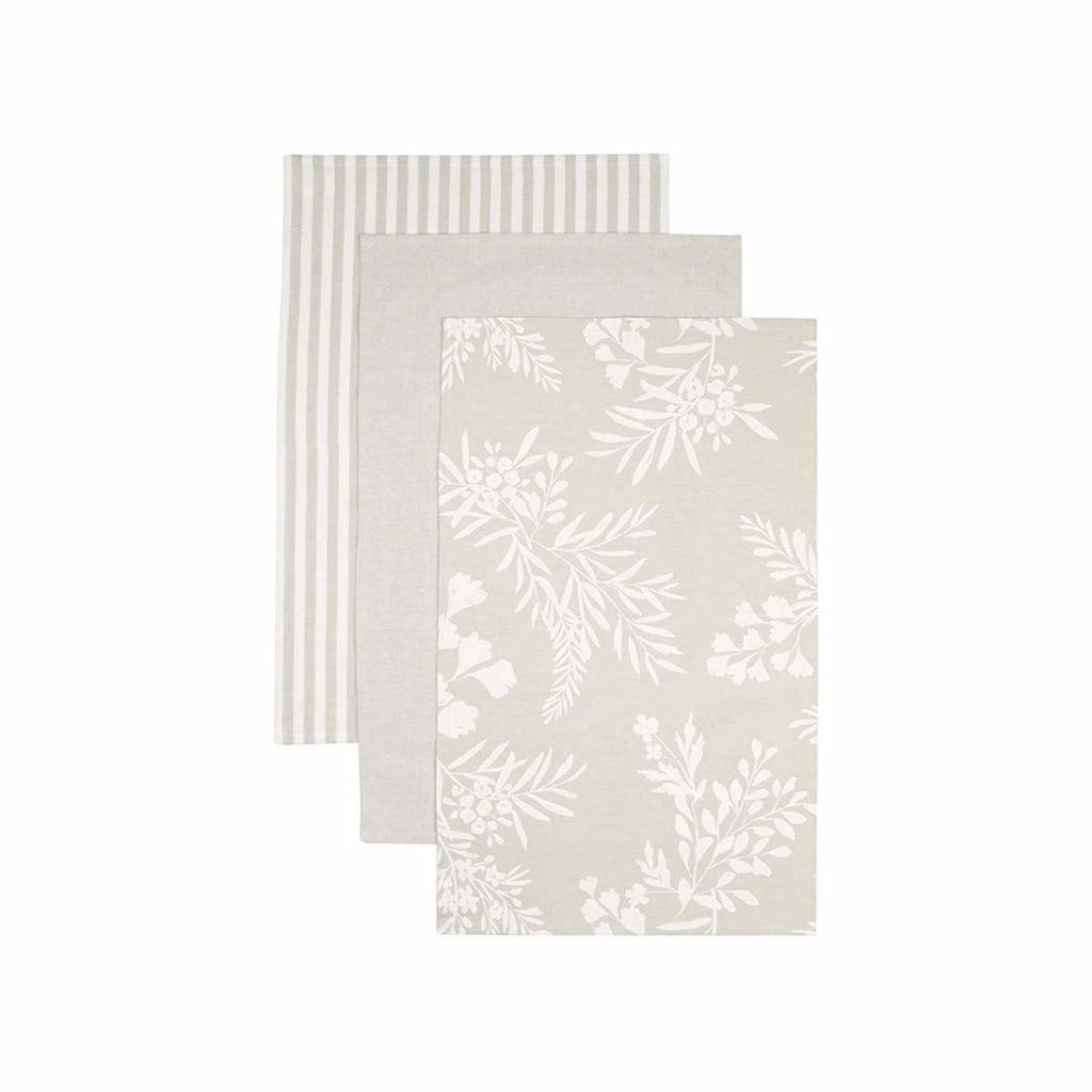 Twig and Feather carman tea towel 3pk neutral by Madras Link
