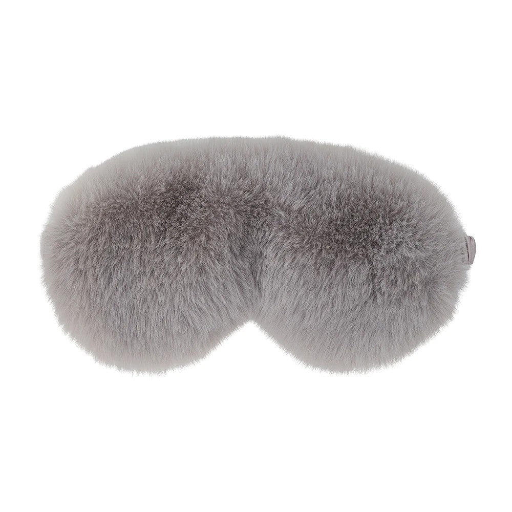 Twig and Feather Sleep eye mask faux fur in grey by Annabel Trends