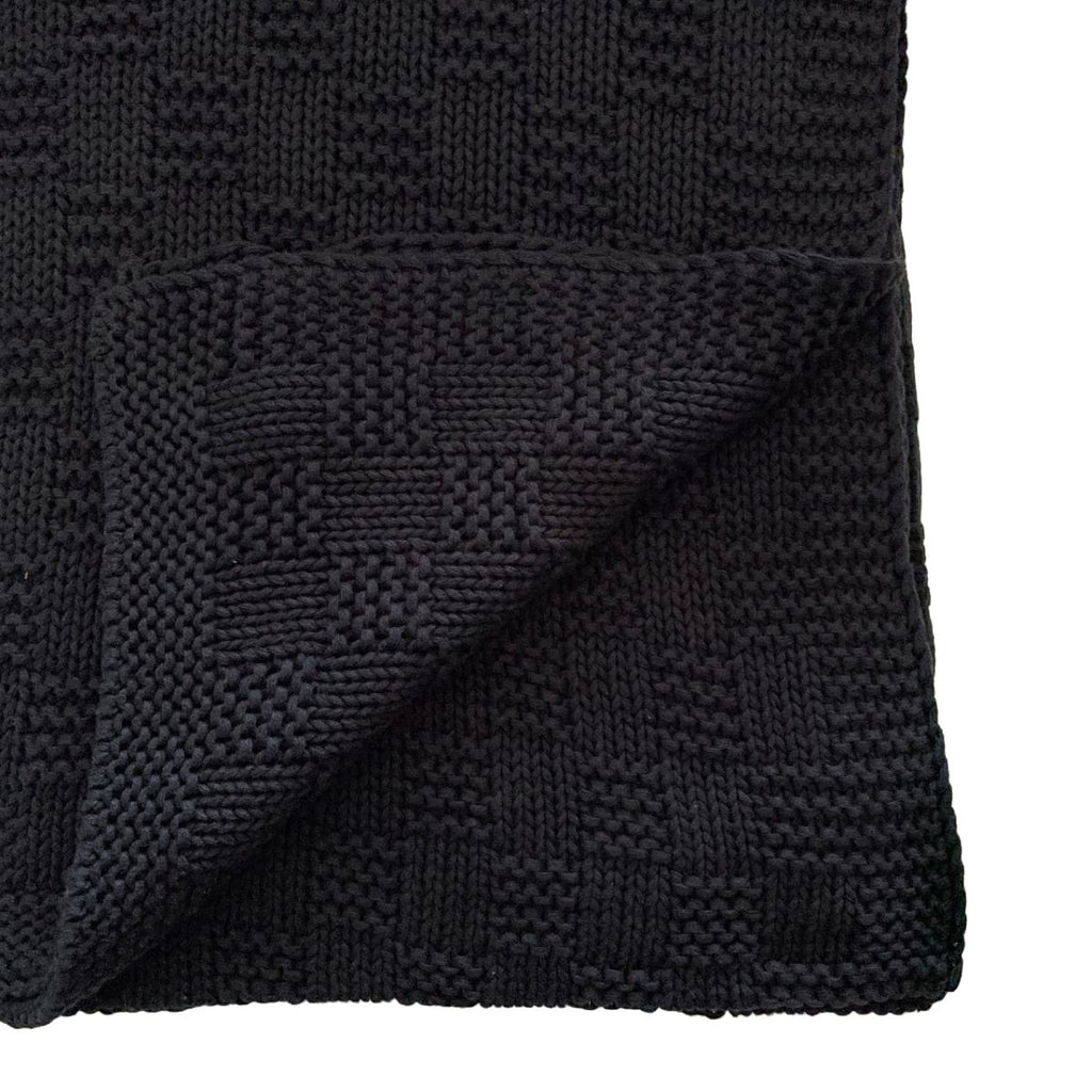 Oxford Knit – Throw Rug – Cotton – Navy – 130cm x 170cm