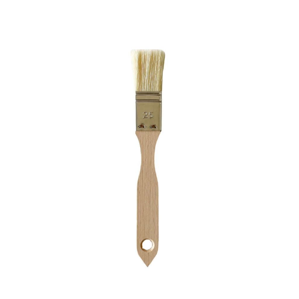Twig and Feather pastry brush 25mm wide, made in beechwood and natural fibre