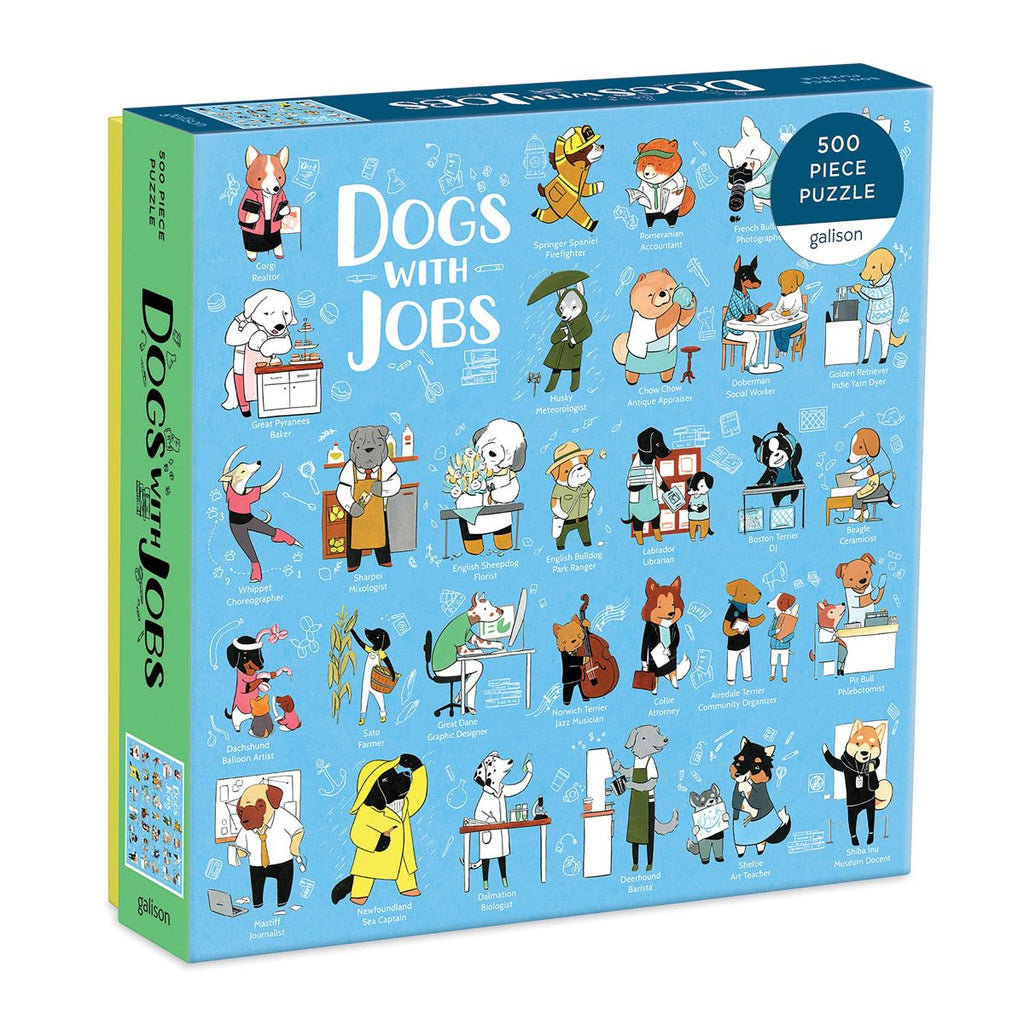 Twig and Feather: Dogs with Jobs jigsaw puzzle 500 piece by Galison