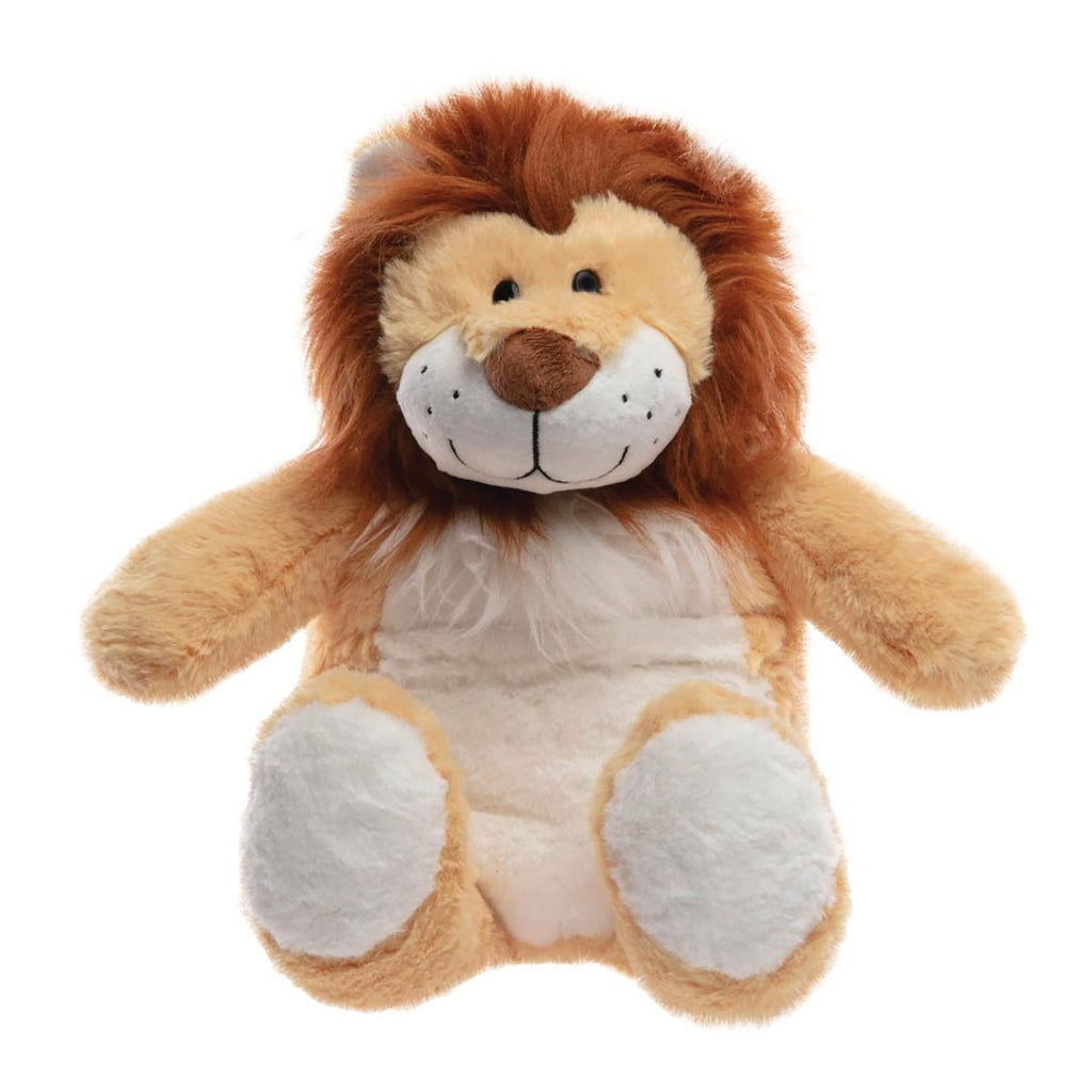 Snuggable Hottie Plush lion toy on a white background