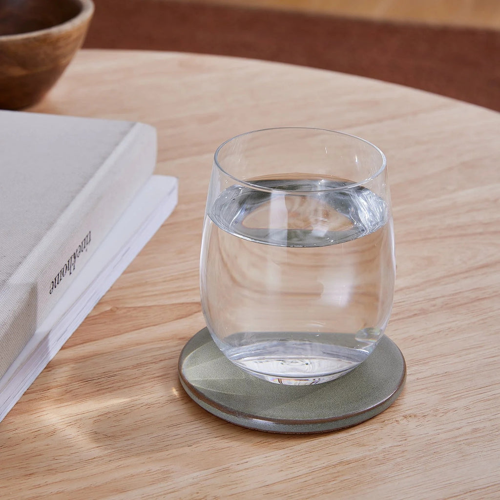 Ceramic Coaster – Round – Blue - Set of 4