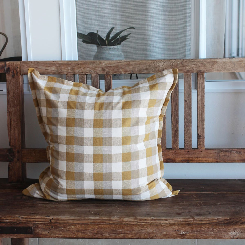 Double Check – Cushion – Yellow Sunset – 50cm x 50cm