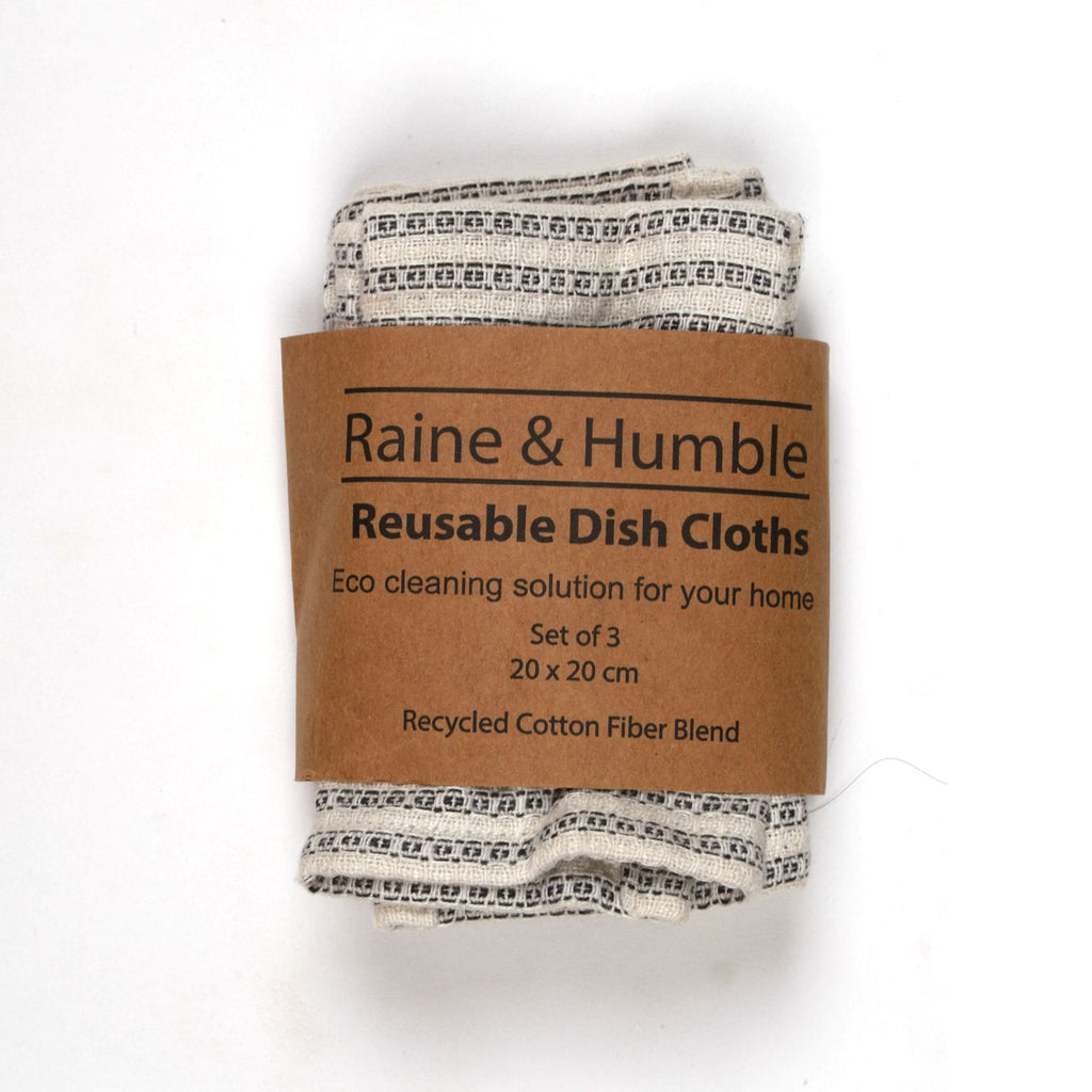 Twig and Feather - reusable dish cloth manor stripe 3pk by Raine & Humble