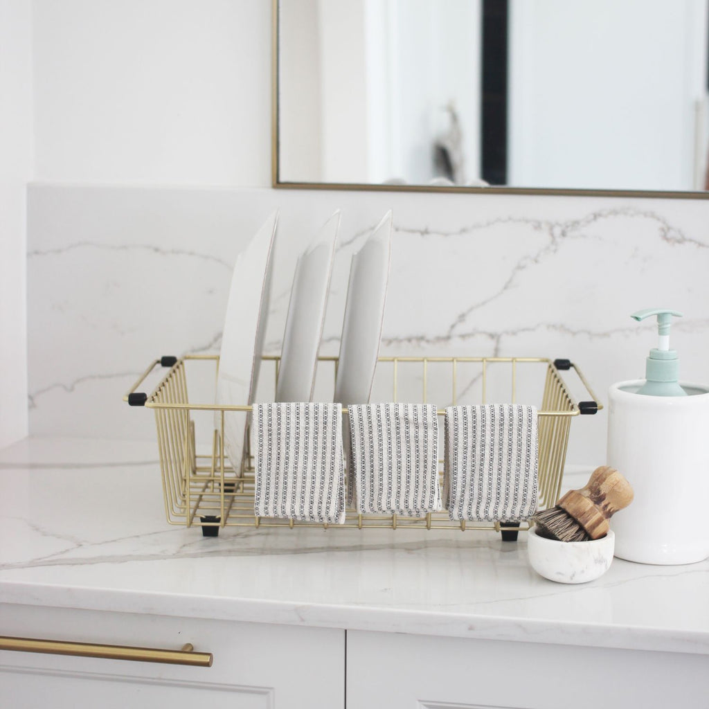Twig and Feather - reusable dish cloth manor stripe 3pk by Raine & Humble