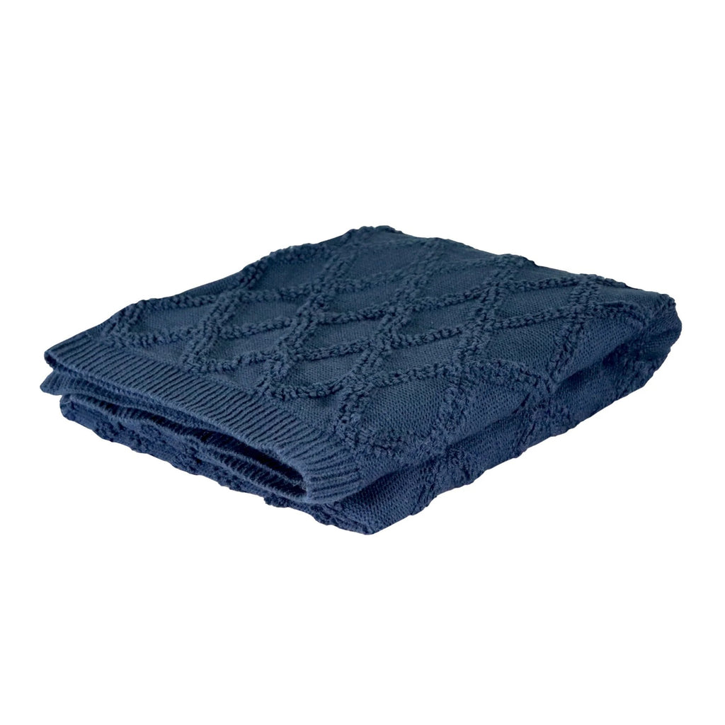 Twig and Feather Otway throw rug in dark blue by Madras Link