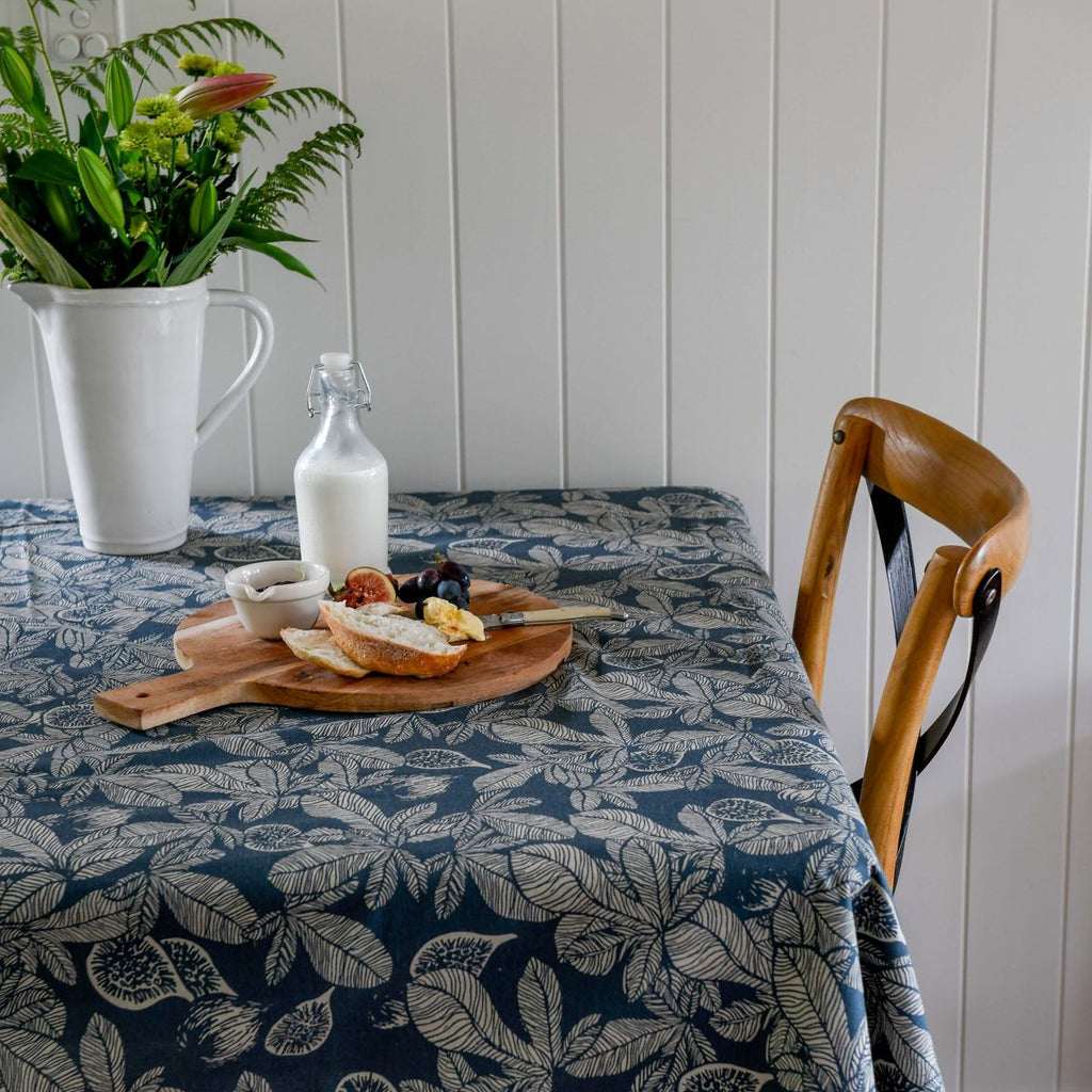 Fig Tree - Tablecloth – Dark Slate – 240cm x 140cm