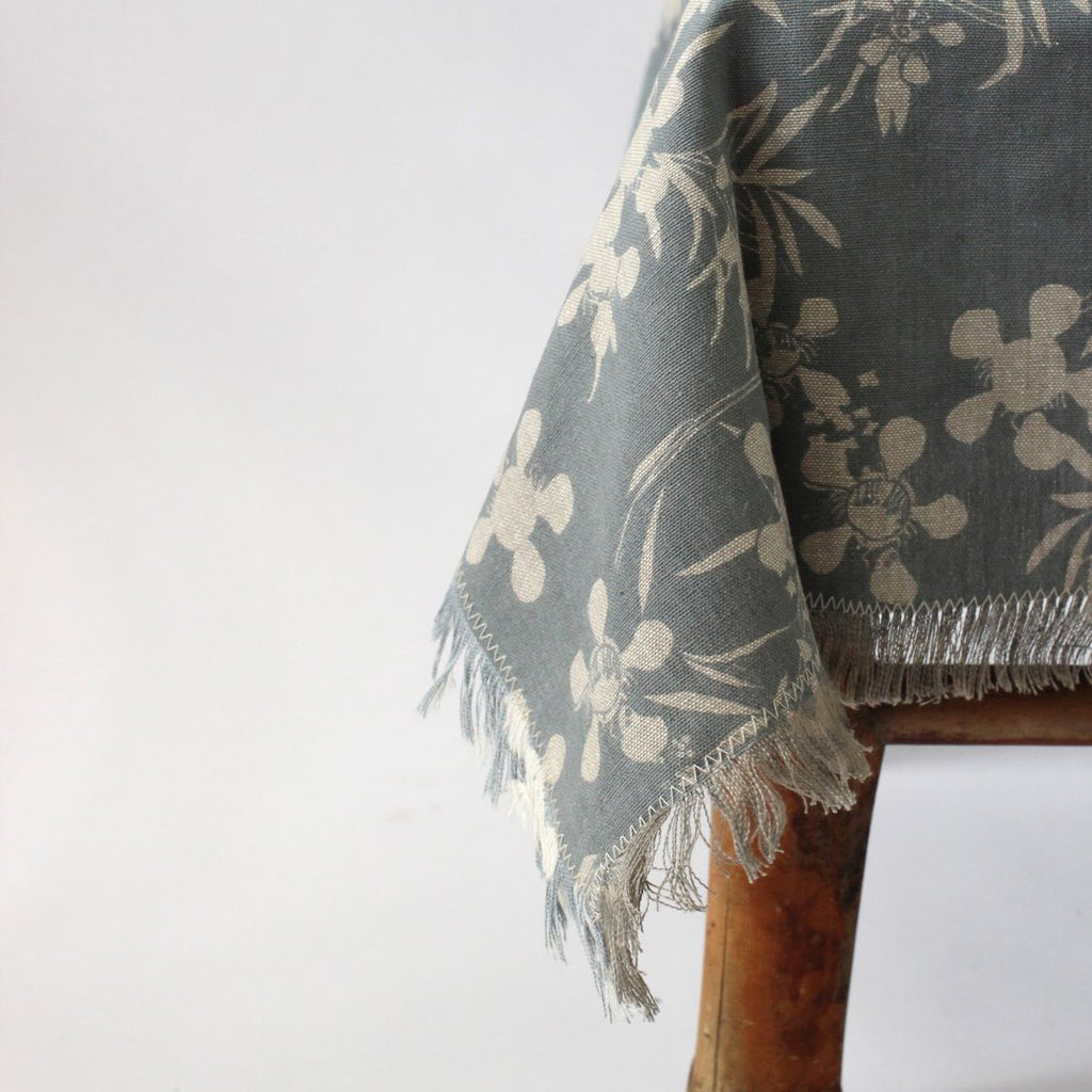 Myrtle -Tablecloth – Slate Grey Blue – 240cm x 140cm