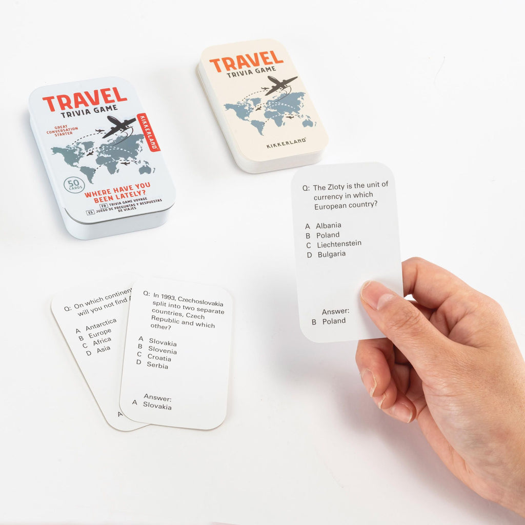 Twig and Feather - Travel Trivia game in small compact tin for on the go - by Kikkerland