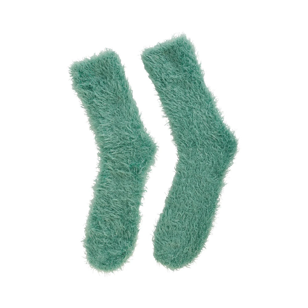 Bed Socks – Fuzzy (short) – Dark Sage - 2 pairs