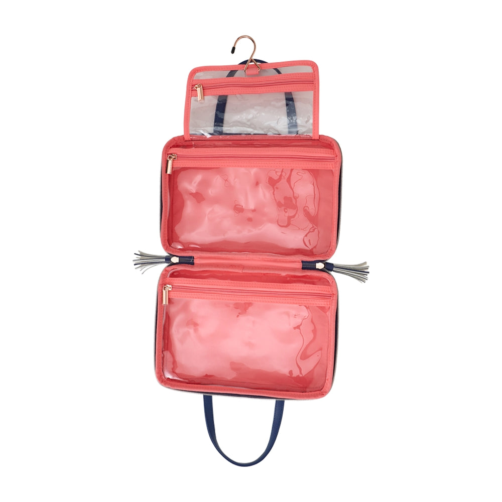 Twig and Feather: Navy Natives Vanity Toiletries bag by Annabel Trends