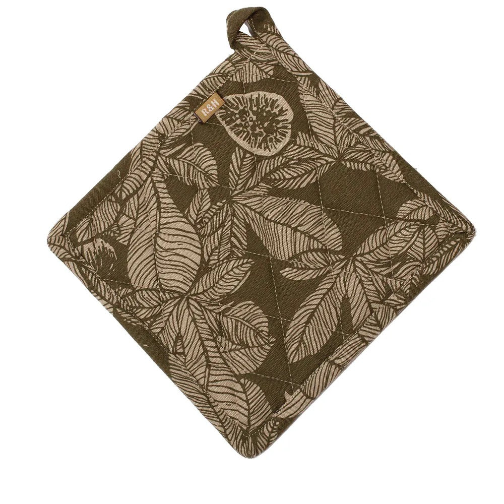 Twig and Feather fig tree pot holder in burnt olive by Raine & Humble