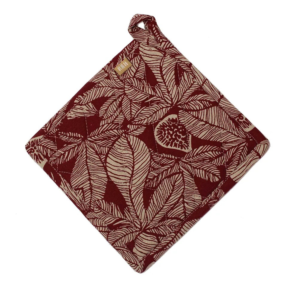 Twig and Feather fig tree pot holder in ruby by Raine and Humble