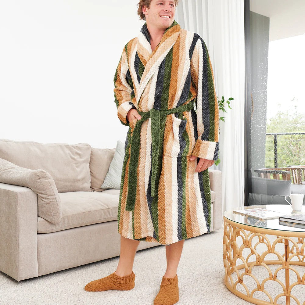Twig and Feather Slouchy slippers for men in Tan by Annabel Trends