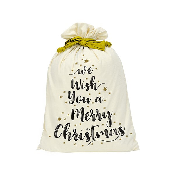Twig and Feather Santa Sack - We Wish you a Merry Christmas - By Annabel Trends