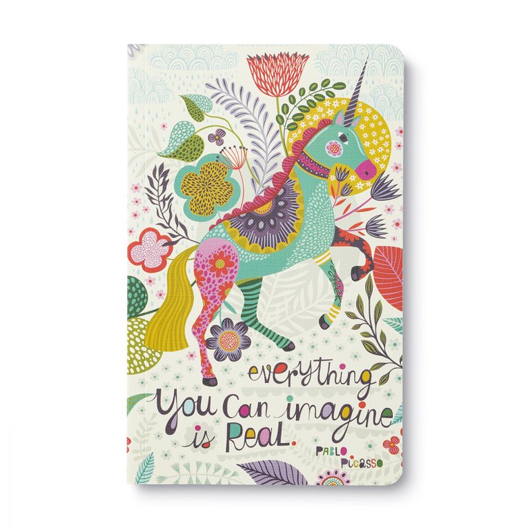Twig and Feather write now journal - Everything you can imagine is real by Pablo Picasso