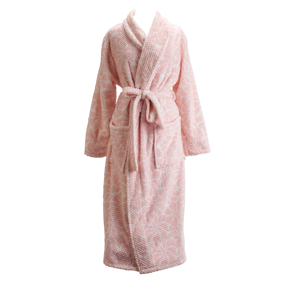 Twig and Feather bath robe cosy lux pink petal by Annabel Trends