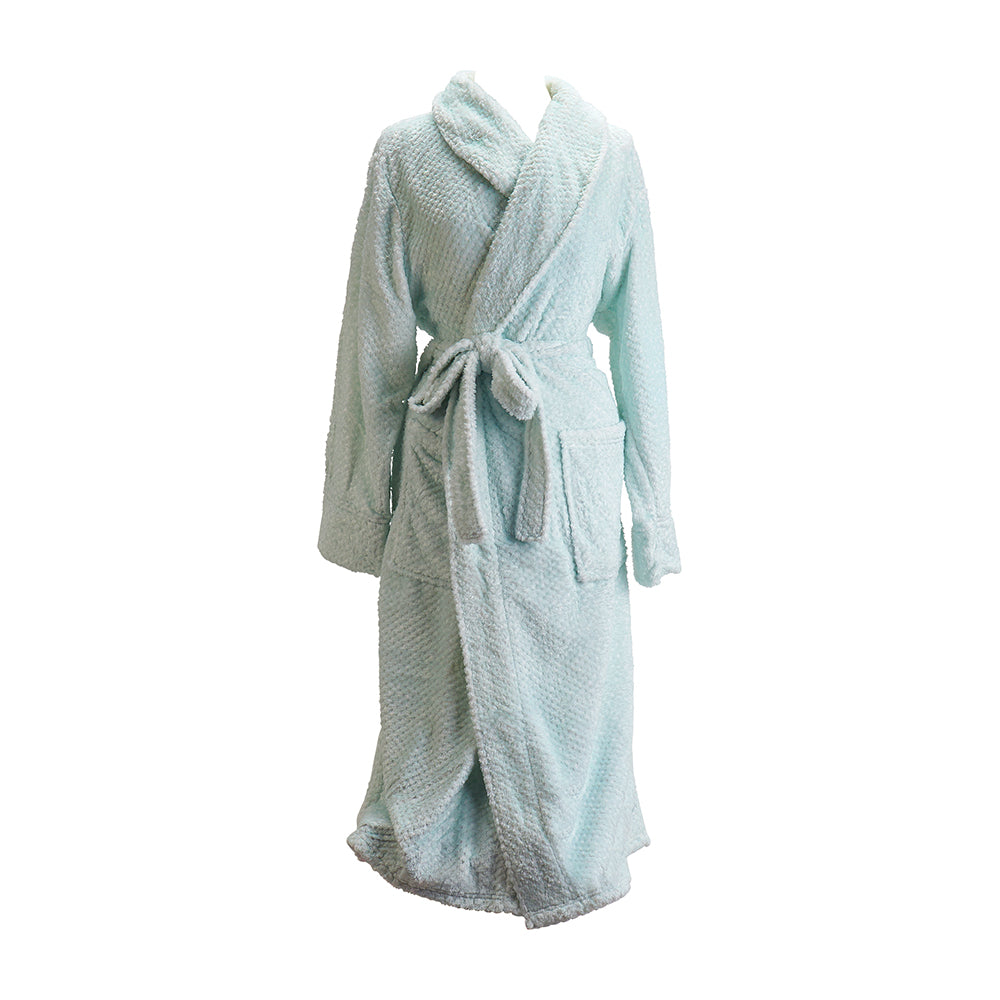 Twig and Feather cosy lux bath robe in sky blue by Annabel Trends