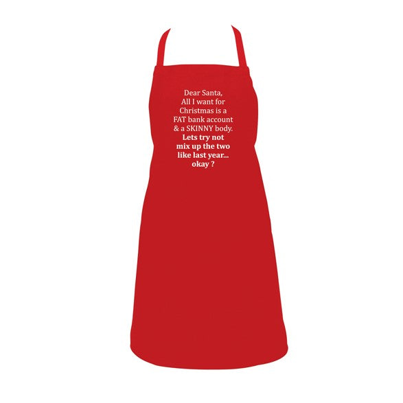 Twig and Feather humorous Christmas apron - dear santa