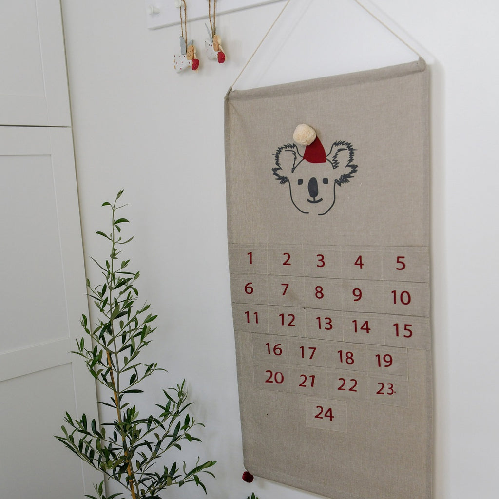 Advent Calendar – Koala with Santa Hat & Pompom