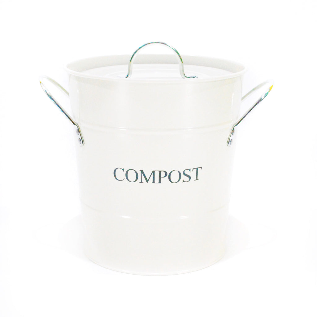 Twig and Feather compost bucket chalk natural neutral
