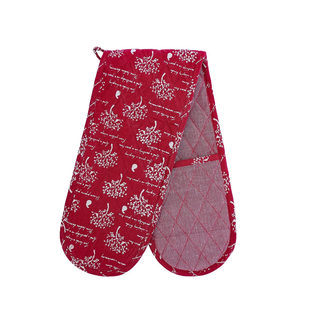 Double oven glove - 12 days of Christmas - Red