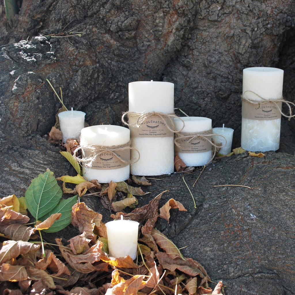 Twig-and-feather-gardenia-scented-palm-wax-candles